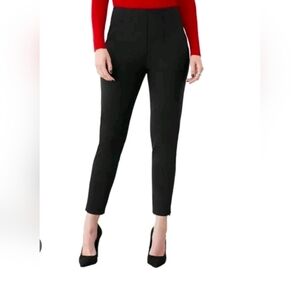 NWOT "GSTQ"Tech-Twill Tailored Pants Back Ankle Zip Pull-on Stretch Career Sz 10